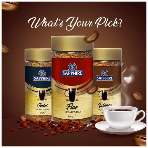 Sapphire Intense Instant Coffee - 100percent Arabica, 100 g-8.webp